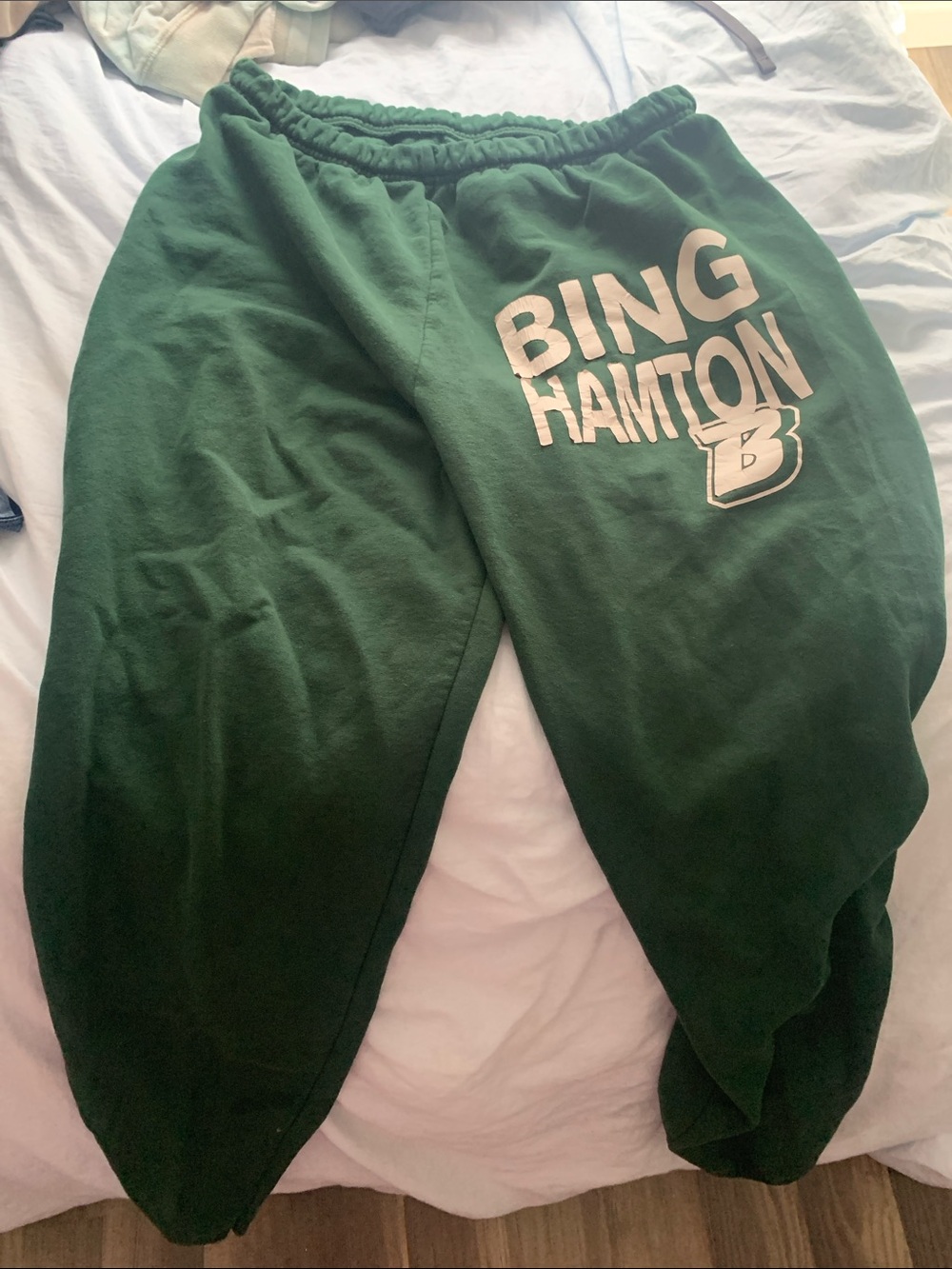 Green Binghamton Logo Joggers — Cozy Women’s Sweatpants